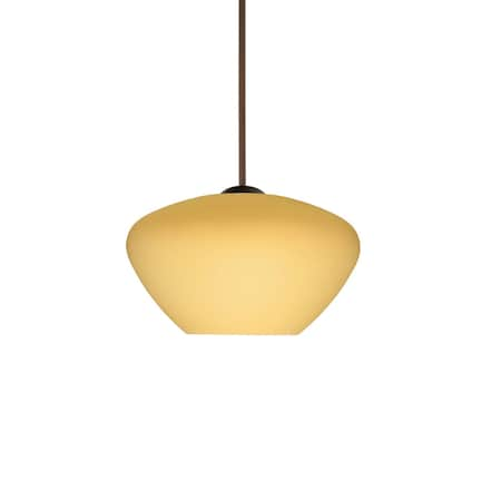 Peri Cord Pendant, Vanilla Matte, Bronze Finish, 1x5W LED